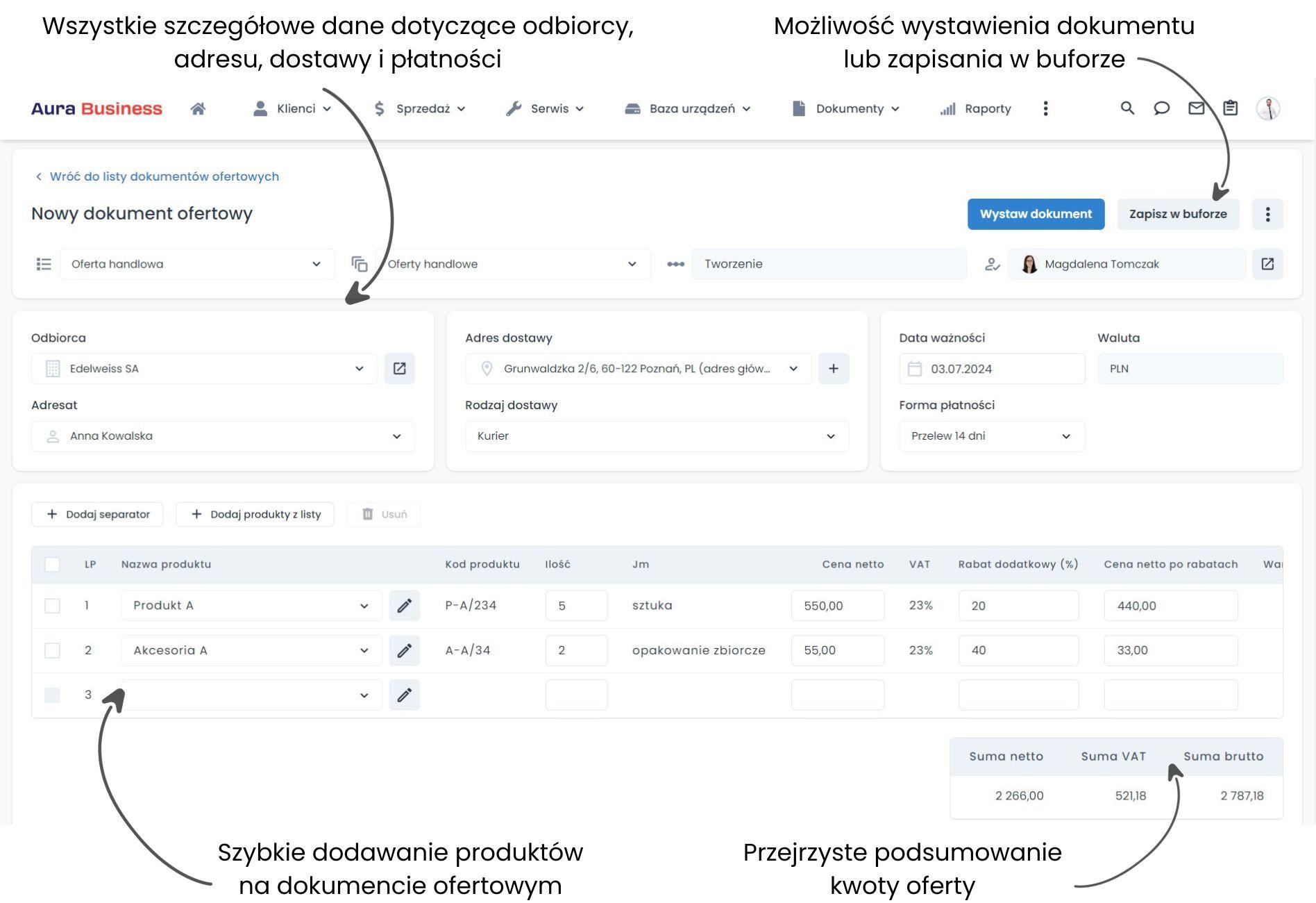 Efektywne składanie ofert i obsługa klienta