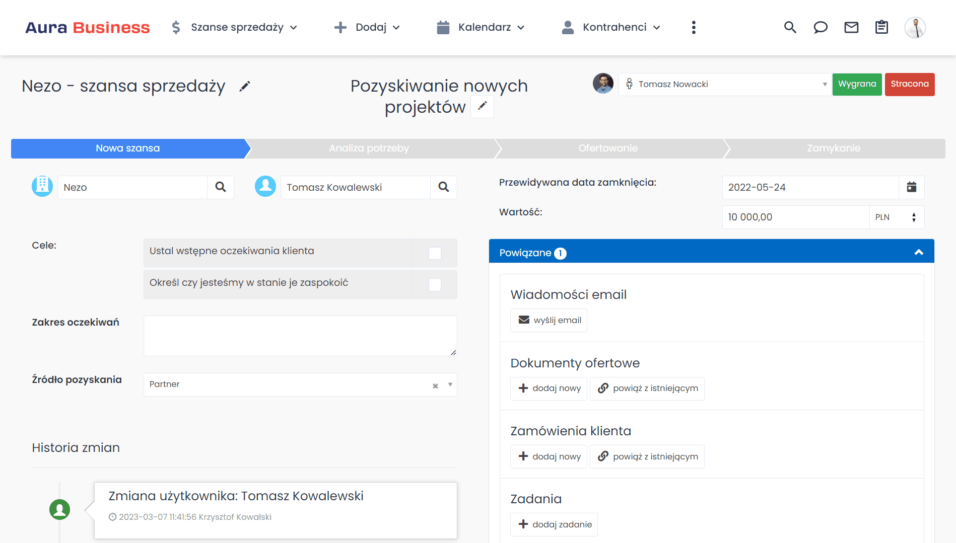 Wsparcie procesu sprzedaży