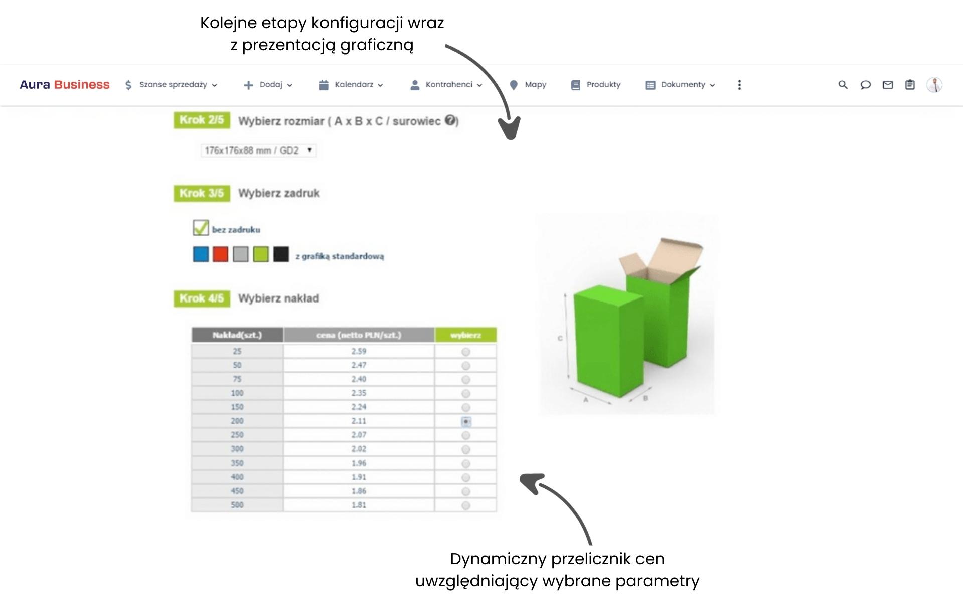 Konfiguracja produktu w dedykowanym systemie B2B