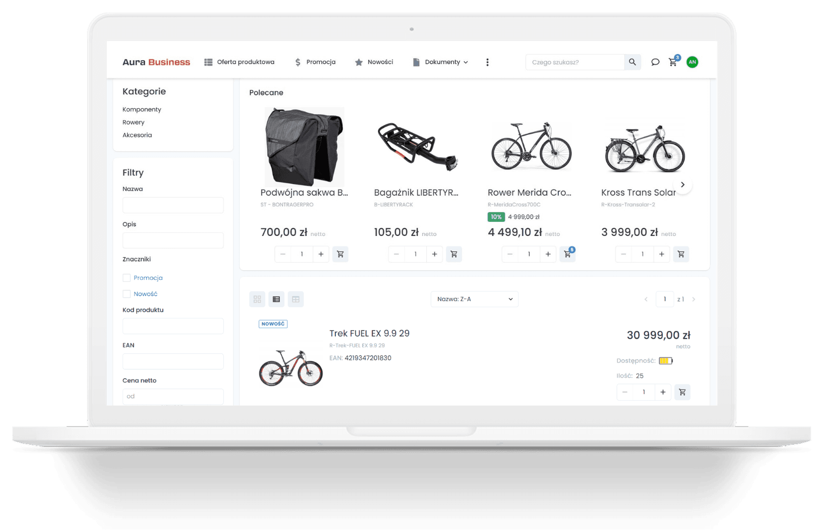 Oferta produktowa w systemie B2B