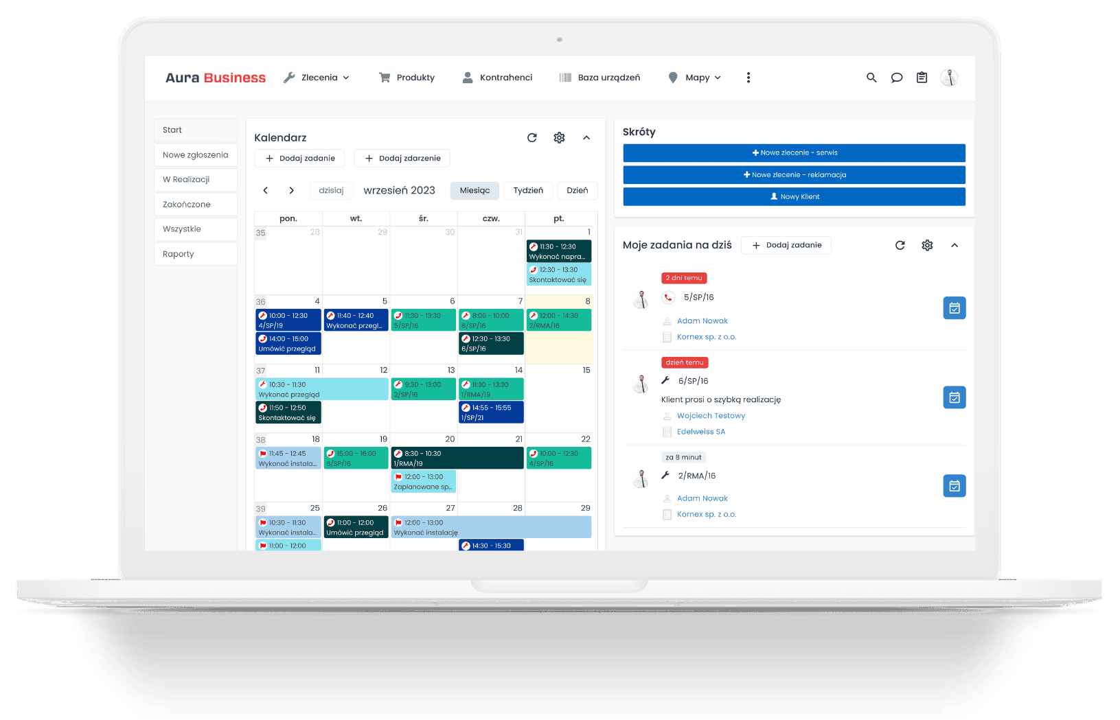 Zarządanie umowami serwisowymi w systemie do serwisu